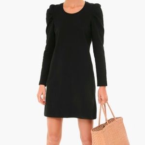 Pomander Place | Black Collins Puff Sleeve cotton Dress Size Small
